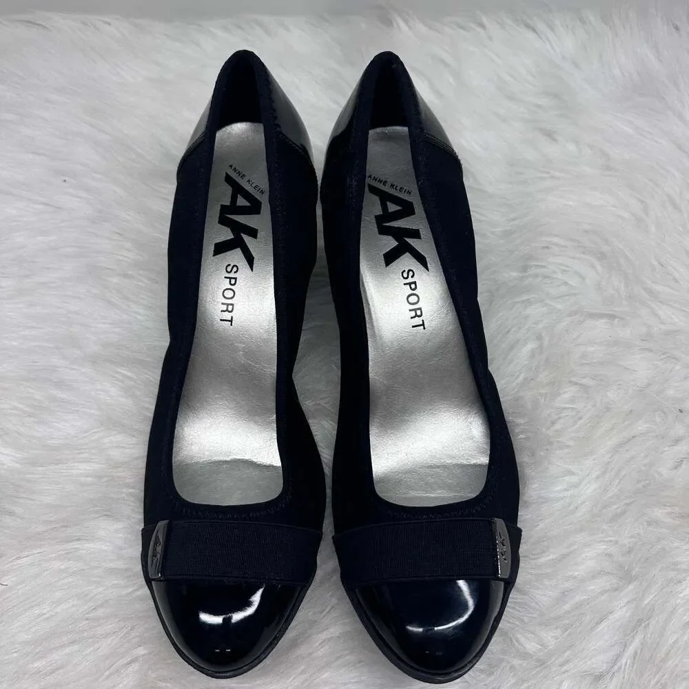Anne Klein Wedge Pumps Taite2‎ Black Fabric